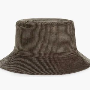 Madewell Brown Corduroy Short Brim Bucket Hat M/L